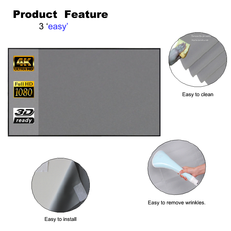 CINÉVIA® Opvouwbaar Projectiescherm 84 inch
